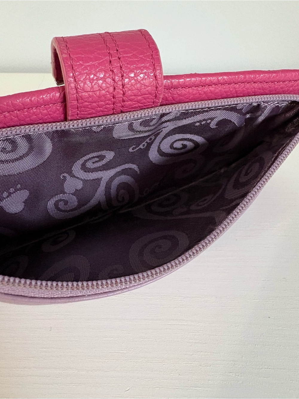 Brighton Barbados Pink Lilac Leather Large Pocket Wallet Coquette Whimsygoth - Picture 7 of 10